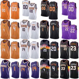 Screen Printed Basketball JaVale McGee Jersey 00 Cameron Johnson 23 Cameron Payne 15 Dario Saric 20 Elfrid Payton 4 Landry Shamet 14 Langston Galloway 2 Black Purple