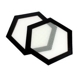 Silicone Wax Baking Mat Reusable Non Stick Concentrate Slick Pad Fibreglass Hexagon Oil Sheet Small Mat