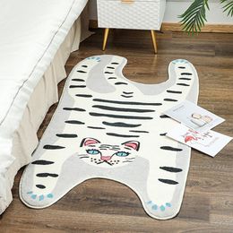 Children's Cartoon Carpet Tiger Leopard Bedroom Carpets Fluffy Area Rug Living Room Soft Bedside Carpet Kids Game Mats Decorativ