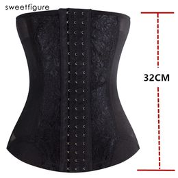 Waist Trainer Sexy Corsets And Bustiers Waist Cincher Corset Tops Sexy Lace Shapewear Slimming Belt Shaper Modelling Strap Girdle 220513