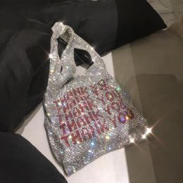 Shopping Bags 2022 Spring Summer Women Style Silver Colour Print Pattern Bag Sequined Handbag Luxury Designer