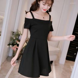 Casual Dresses Spring And Summer Korean Style Slim Solid Colour Women's Large Size Knitted Fashion Suspender Dress