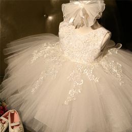 Tutu 1 Year Girl Baby Birthday Dress Kids Baby Clothes First Birthday Christening Tulle Wedding Gown Dresses For Girls Party LJ201221