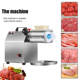 Fully Automatic Meat Slicer Cutter Machine Commercial Desktop Meats Cutting Machines Stainless Steel Electric Slicer For Beef Mutton