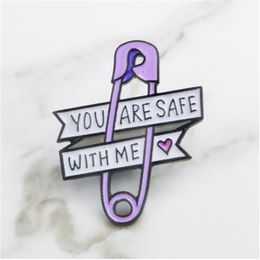 Purple paper clip enamel pin little heart Brooch Gift icon Badge Denim Jeans Lapel pin Clothes cap bag Creative gift girl kids GC1429