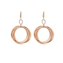 Dangle & Chandelier Multiple Layer Circles Earring For Women Gold Silver Colour Hollow Drop Earrings Statement Jewellery 2022 Gift Girl FriendD