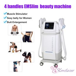 4 handles rf emt body slimming muscle build electromagnetic muscles stimulate emslim butt lift beauty machine