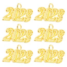 Notepads Graduation Charms Charm Year Pendant Tassel Bracelet Signet Party Pendants Jewellery Supplies Hat Diy Making Confetti PropsNotepads