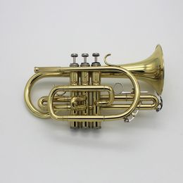 Brass Cornet for Students Gold Lacquer Trumpet Bb Tone Cornet Instruments