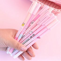 Gel Pens 40 Pcs Beautiful Girl Neutral Pen Creative Small Fresh Text Cartoon 0.5 MM Student Writing Tools Kawaii School Supplies