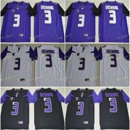 Nik1 Washington Huskies Jake Browning College Football Jerseys Mens 3 Jake Browning Stitched Football Shirts Cheap S-XXXL