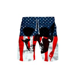 New Skull Eagle USA Flag 3D Board Shorts Trunks Summer New Quick Dry Beach Swiming Shorts Men Hip Hop Short Pants Beach clothes Plus Size S-7XL 006