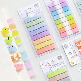 Notes 1pcs Drawer Type Index Stickers Translucent Color Cute Animal Sticky And Memo Pad Self Adhesive School F7088Notes