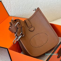 Designer -Women Shoulder Bag Handbags Purse Cross Body Bags Fashion Lichi Pattern Cowhide Genuine Leather Width Belt Hollow Out Letter