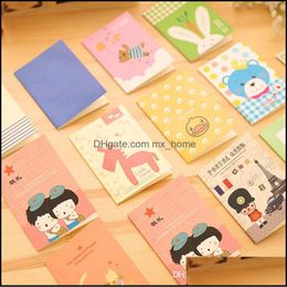 Notepads Notes Office School Supplies Business Industrial 10Pcs/Lot Mini Notepad Cartoon Animal Travelling Stationery Wholesale Small Noteb