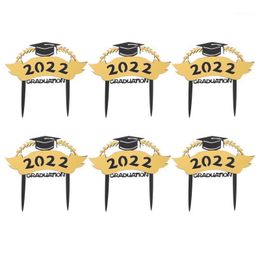 Other Festive & Party Supplies 6pcs Graduation Cake Decorations 2022 Cupcake Toppers Picks