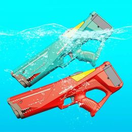 Automatic Electric Water Gun Toy Bursts Summer Play Watergun Toys 500ML Shark High Pressure Beach Toy Kids Water Fight 220804