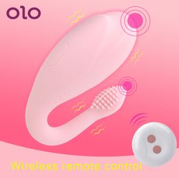 OLO Silicone 10 Speeds Whale Jump Egg Vibrator Clitoris Stimulate Female Masturbator sexy Toys for Women Wireless Remote Control Beauty Items