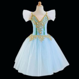 Stage Wear Colours Women Long Ballet Dress TUTU Skirts Belly Costumes Dance Clothes For Children PerformanceStage