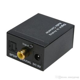 Digital to Analog Audio Converter Adapter Digital Optical Fiber Coaxial RCA Toslink Signal to Analog Audio Converter RCA for DVD
