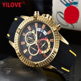 High Quality Men 45mm Watch 316L Stainless Steel Case Clock Japan Quartz Movement Business Day Date Waterproof Multi-function Glass Mirror Gifts Wristwatch