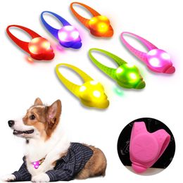 Dog collars Pendants silicone Led luminous pet Pendant