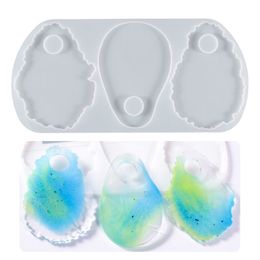 Agate Epoxy Resin Silicone Moulds Large Tag Pendant Mould Jewellery Making Set Flexible Silicone