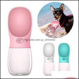 Dog Bowls Feeders Supplies Pet Home Garden Ll 350Ml Water Bottle Portable Pets Travel Waterdrink Cup Wi Dhfol