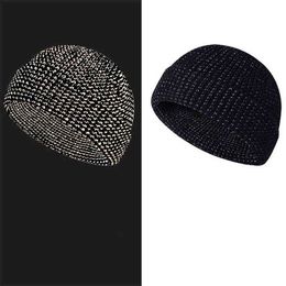 Beanie/Skull Caps Ball Caps TOHUIYAN Reflective Knitted Hats for Women Fall Wint T220823