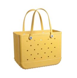 2022 vintage EVA large women summer handbag luxury ladi bogg bag silicone beach bags
