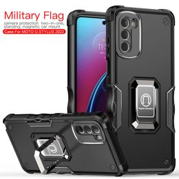 Phone Cases For Motorola E20 E7 G10 G200 G22 G31 G51 G71 G60 G POWER PLUS PLAY With Protable Kickstand Car Holder Function Shockproof Bumper Anti-drop Protection Cover