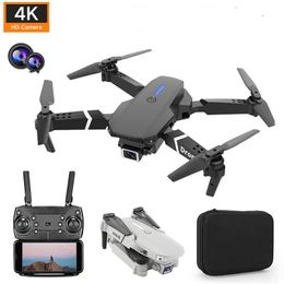 E88 RC Aircraft With Wide Angle HD 4K 1080P Dual Camera Height Hold Wifi RC Foldable Quadcopter Dron Kids Gift 46 on Sale
