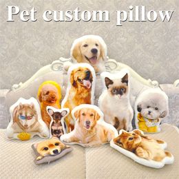 Po customization creative pet travel po almofada oreiller hold pillow shaped wedding decoration animal dog 220622