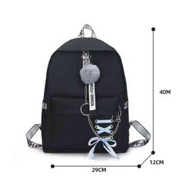 Fashion Women Backpacks 5 Set School Backpack Korean Design College School Bags For Teenage Girls Kids Schoolbag Shoulder Bag
