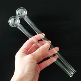 Glass Oil Burner Pipe 7.9 inch Pyrex Oil Nail Burning Jumbo Concentrate Hand Pipes 20cm Thick Transparent Great Smoking Tubes New Tool Accessories
