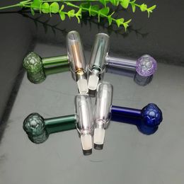 Glass Smoking Pipe Water Hookah Colour football Philtre glass boiler pipe accessories 10mm