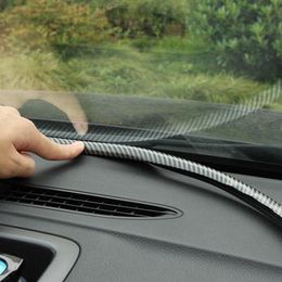 Other Interior Accessories 1.6M Car Dashboard Edges Sealing Strip Carbon Fibre Pattern Noise Insulation Front Windshield Gap Rubber StripsOt