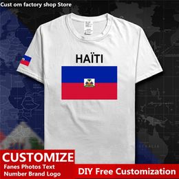 HAITI Coton shirs diy free cusom name number hi naion flag counry h french haiian republic college prin boy shir 220616gx