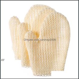 Bath Brushes Sponges Scrubbers Bathroom Accessories Home Garden Newnatural Sisal Spa Shower Scrubber Sponge Fiber Glove Mitt Soften Smoot