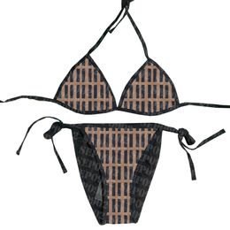 Quick Dry Bikinis Set Women Fashion Halter Swimwear Designer Letter Print Bikini Beach Vacation Bathing Suit
