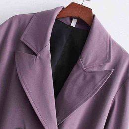 Women's Trench Coats Coat 2021 Spring/Autumn Jacket Fashion Double Breasted Long Vintage Sleeve Pockets Female T220809