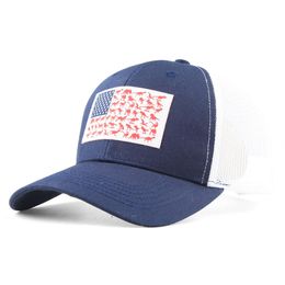 Fashion Black Hats Washed Mesh Back USA Flags Dinosaur Hollow Messy Bun Cotton Baseball Cap Trucker Hat Summer Sun Caps