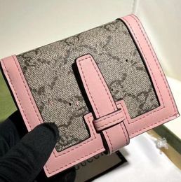 Embossed Letters Leather Unisex Wallet Luxury Brand Versatile Card Holders Portable Folding Wallets Multi-Card Slots Storage Coin Purses Women Men Clutch Bags
