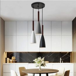 Pendant Lamps Modern Nordic Lights Simple Creative Art Wrought Iron Bar Restaurant Cafe El Kitchen 3 Heads Wire Hanging LuminairePendant Lam