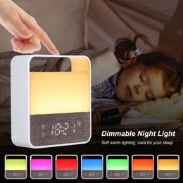night light displays Canada - Other Clocks & Accessories Rechargeable Night Light With Alarm Clock Dimming Warm White Bedside Table Lamp Times Display 3 Alarms Wake Up Li