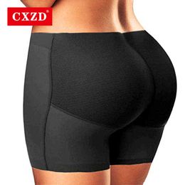 Hip Enhancer Butt Lifted Underwear Seamless Fake Padded Briefs Shapewear Pantie Body Shorts for Women Ladies Y220411