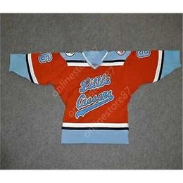 Thr 40Thr tage Youth Game Little Caesars Red Win 100% embroidery Team Hockey jerseys Custom Any Name and Number Jersey