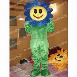 Halloween green sunflower Mascot Costume Top quality Christmas Fancy Party Dress Cartoon Character Suit Carnival Unisex Adults Outfit