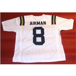 Mit Custom Men Youth women Vintage #8 TROY AIKMAN CUSTOM UCLA BRUINS College Football Jersey size s-4XL or custom any name or number jersey
