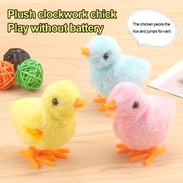 100pcs Cute Chick Plush Animals Toy Kids Boy Girl Stuffed Animals Chick Clockwork Walking Toys Children Fun Gifts FY3592